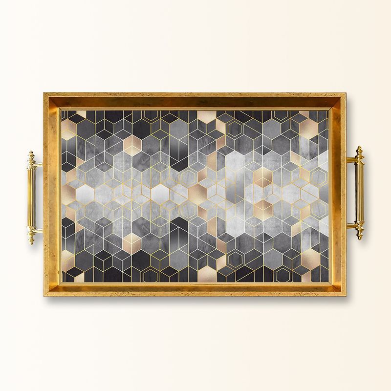 Casa si Gradina - Bucatarie si vesela - Ustensile bucatarie - Tavi servire - Tavă Aberto Design, sticlă, 50 x 29 x 3.5 cm, multicolor, 244KNG1536 - Infinity.ro