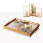 Casa si Gradina - Bucatarie si vesela - Ustensile bucatarie - Tavi servire - Tavă Aberto Design, sticlă, 50 x 29 x 3.5 cm, multicolor, 244KNG1546 - Infinity.ro