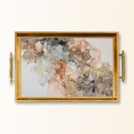 Casa si Gradina - Bucatarie si vesela - Ustensile bucatarie - Tavi servire - Tavă Aberto Design, sticlă, 50 x 29 x 3.5 cm, multicolor, 244KNG1546 - Infinity.ro