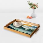 Casa si Gradina - Bucatarie si vesela - Ustensile bucatarie - Tavi servire - Tavă Aberto Design, sticlă, 50 x 29 x 3.5 cm, multicolor, 244KNG1541 - Infinity.ro