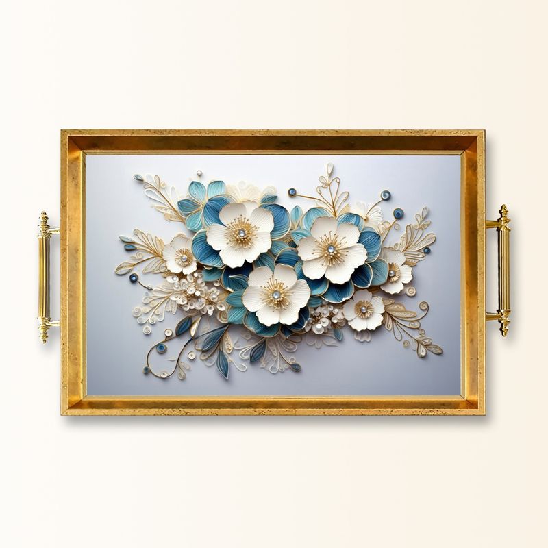 Casa si Gradina - Bucatarie si vesela - Ustensile bucatarie - Tavi servire - Tavă Aberto Design, sticlă, 50 x 29 x 3.5 cm, multicolor, 244KNG1572 - Infinity.ro