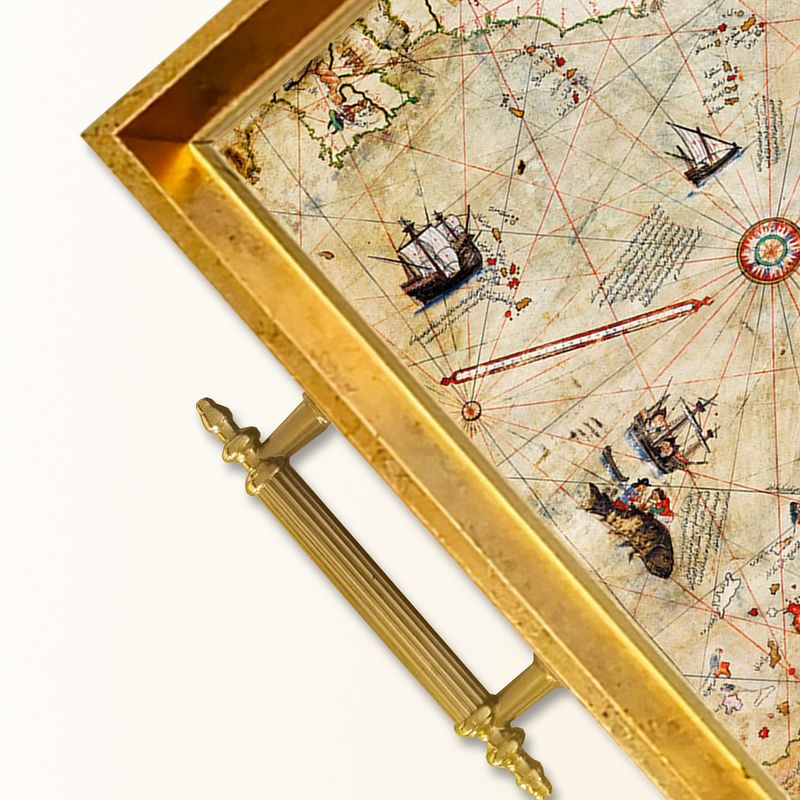 Casa si Gradina - Bucatarie si vesela - Ustensile bucatarie - Tavi servire - Tavă Aberto Design, sticlă, 50 x 29 x 3.5 cm, multicolor, 244KNG1574 - Infinity.ro
