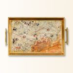 Casa si Gradina - Bucatarie si vesela - Ustensile bucatarie - Tavi servire - Tavă Aberto Design, sticlă, 50 x 29 x 3.5 cm, multicolor, 244KNG1574 - Infinity.ro