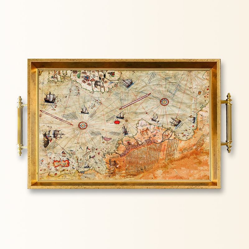 Casa si Gradina - Bucatarie si vesela - Ustensile bucatarie - Tavi servire - Tavă Aberto Design, sticlă, 50 x 29 x 3.5 cm, multicolor, 244KNG1574 - Infinity.ro