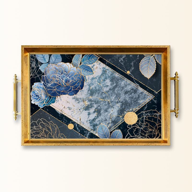 Casa si Gradina - Bucatarie si vesela - Ustensile bucatarie - Tavi servire - Tavă Aberto Design, sticlă, 50 x 29 x 3.5 cm, multicolor, 244KNG1577 - Infinity.ro