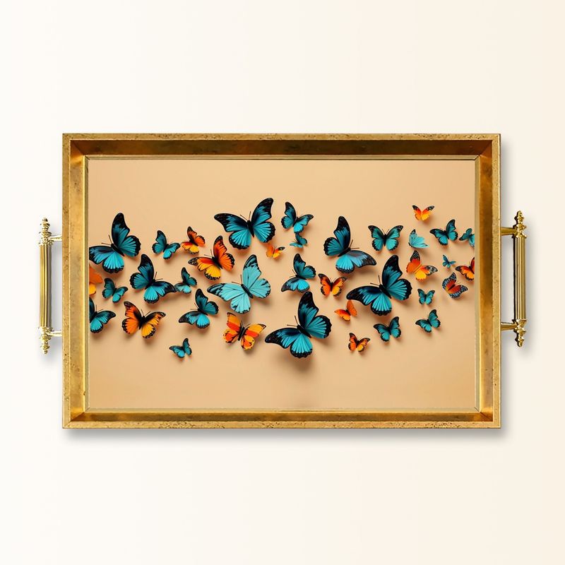 Casa si Gradina - Bucatarie si vesela - Ustensile bucatarie - Tavi servire - Tavă Aberto Design, sticlă, 50 x 29 x 3.5 cm, multicolor, 244KNG1600 - Infinity.ro