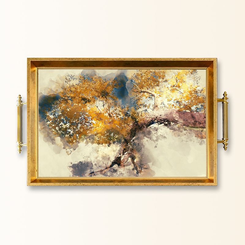 Casa si Gradina - Bucatarie si vesela - Ustensile bucatarie - Tavi servire - Tavă Aberto Design, sticlă, 50 x 29 x 3.5 cm, multicolor, 244KNG1613 - Infinity.ro