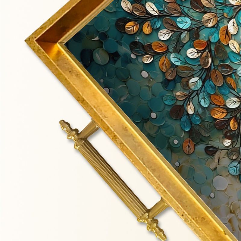 Casa si Gradina - Bucatarie si vesela - Ustensile bucatarie - Tavi servire - Tavă Aberto Design, sticlă, 50 x 29 x 3.5 cm, multicolor, 244KNG1605 - Infinity.ro
