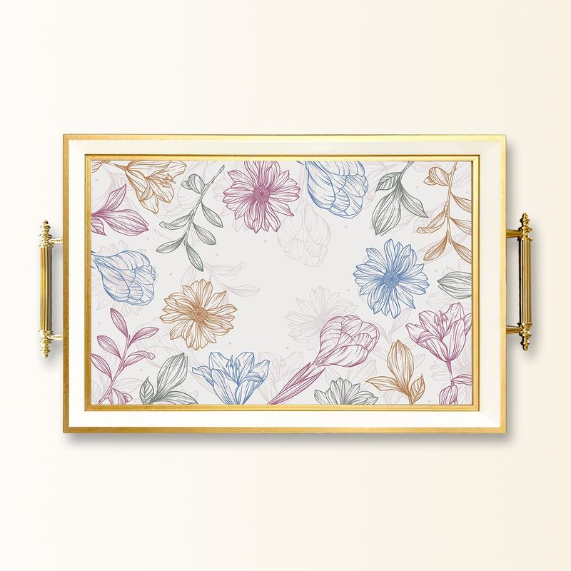 Casa si Gradina - Bucatarie si vesela - Ustensile bucatarie - Tavi servire - Tavă Aberto Design, sticlă, 50 x 29 x 3.5 cm, multicolor, 244KNG1633 - Infinity.ro