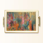 Casa si Gradina - Bucatarie si vesela - Ustensile bucatarie - Tavi servire - Tavă Aberto Design, sticlă, 50 x 29 x 3.5 cm, multicolor, 244KNG1624 - Infinity.ro