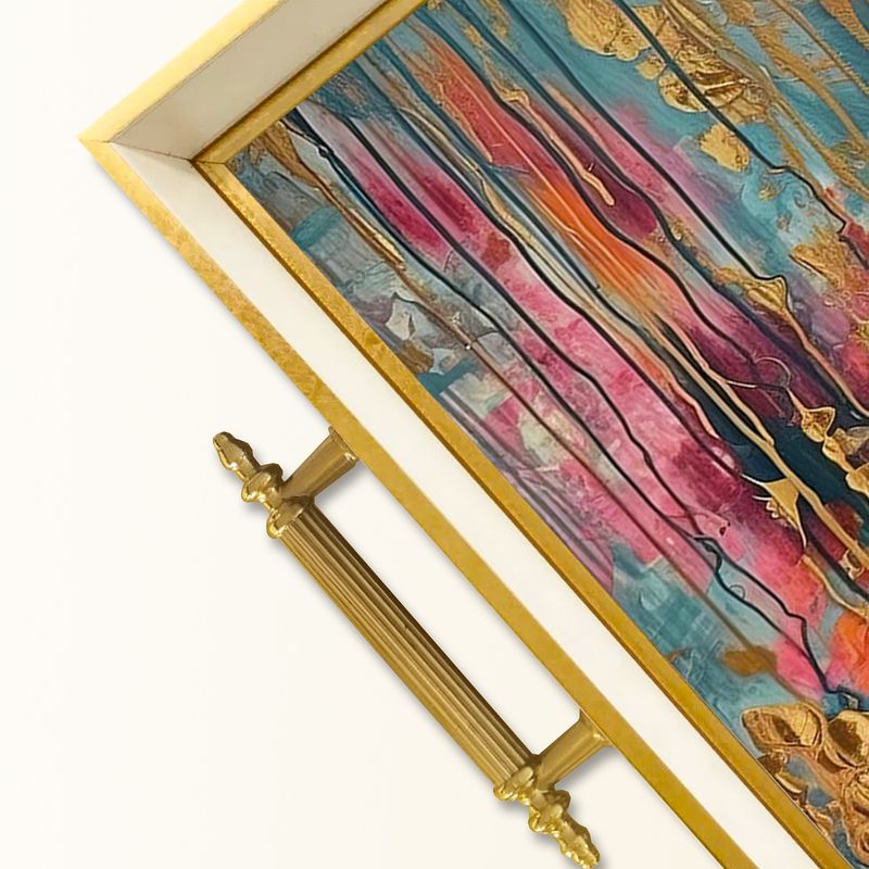 Casa si Gradina - Bucatarie si vesela - Ustensile bucatarie - Tavi servire - Tavă Aberto Design, sticlă, 50 x 29 x 3.5 cm, multicolor, 244KNG1624 - Infinity.ro