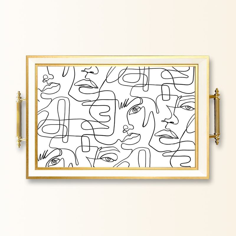 Casa si Gradina - Bucatarie si vesela - Ustensile bucatarie - Tavi servire - Tavă Aberto Design, sticlă, 50 x 29 x 3.5 cm, multicolor, 244KNG1651 - Infinity.ro