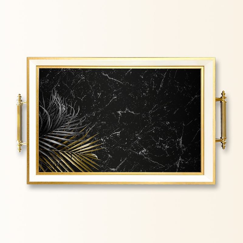 Casa si Gradina - Bucatarie si vesela - Ustensile bucatarie - Tavi servire - Tavă Aberto Design, sticlă, 50 x 29 x 3.5 cm, multicolor, 244KNG1665 - Infinity.ro