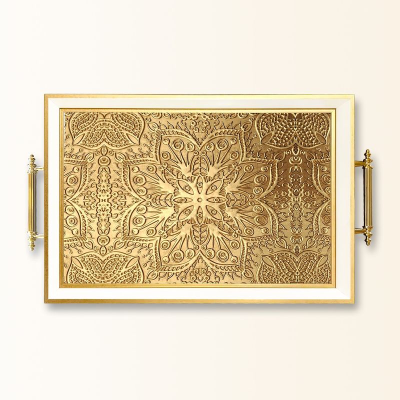 Casa si Gradina - Bucatarie si vesela - Ustensile bucatarie - Tavi servire - Tavă Aberto Design, sticlă, 50 x 29 x 3.5 cm, multicolor, 244KNG1698 - Infinity.ro