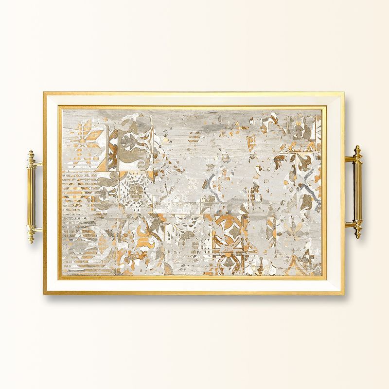 Casa si Gradina - Bucatarie si vesela - Ustensile bucatarie - Tavi servire - Tavă Aberto Design, sticlă, 50 x 29 x 3.5 cm, multicolor, 244KNG1721 - Infinity.ro
