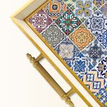 Casa si Gradina - Bucatarie si vesela - Ustensile bucatarie - Tavi servire - Tavă Aberto Design, sticlă, 50 x 29 x 3.5 cm, multicolor, 244KNG1736 - Infinity.ro