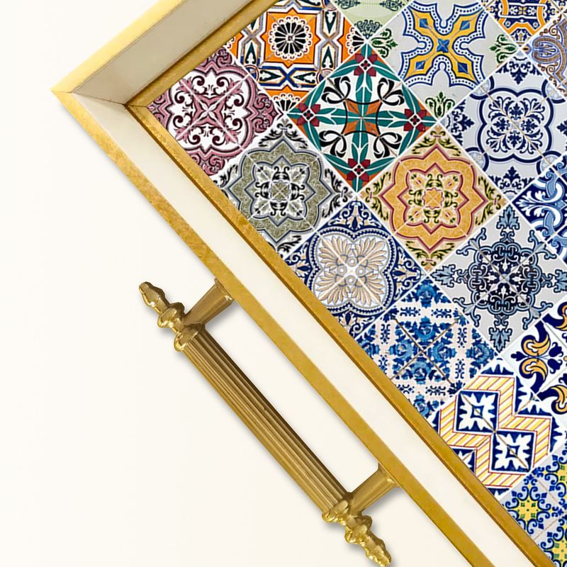 Casa si Gradina - Bucatarie si vesela - Ustensile bucatarie - Tavi servire - Tavă Aberto Design, sticlă, 50 x 29 x 3.5 cm, multicolor, 244KNG1736 - Infinity.ro