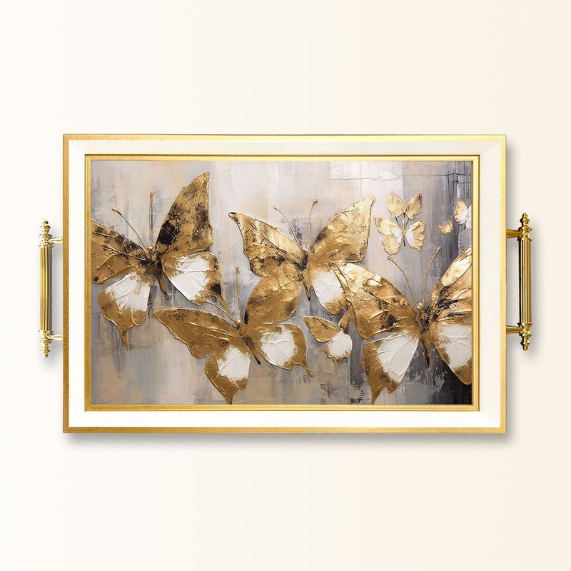 Casa si Gradina - Bucatarie si vesela - Ustensile bucatarie - Tavi servire - Tavă Aberto Design, sticlă, 50 x 29 x 3.5 cm, multicolor, 244KNG1734 - Infinity.ro
