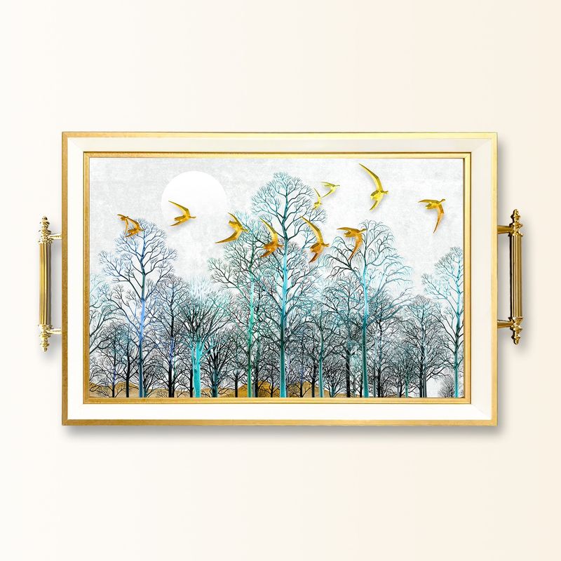 Casa si Gradina - Bucatarie si vesela - Ustensile bucatarie - Tavi servire - Tavă Aberto Design, sticlă, 50 x 29 x 3.5 cm, multicolor, 244KNG1778 - Infinity.ro