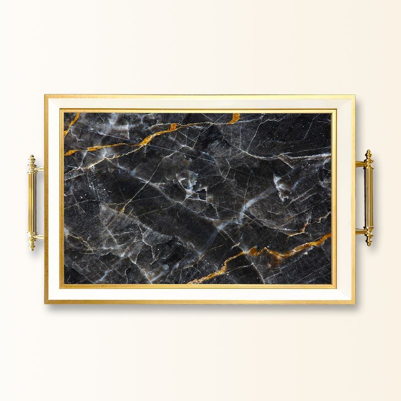 Casa si Gradina - Bucatarie si vesela - Ustensile bucatarie - Tavi servire - Tavă Aberto Design, sticlă, 50 x 29 x 3.5 cm, multicolor, 244KNG1780 - Infinity.ro