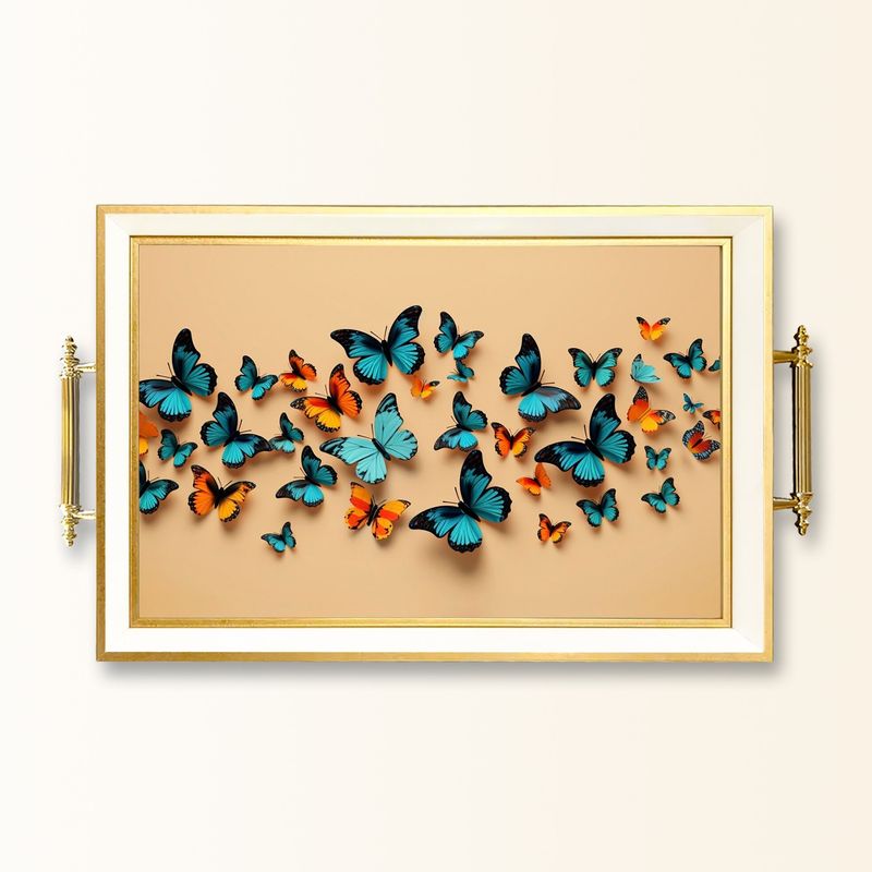 Casa si Gradina - Bucatarie si vesela - Ustensile bucatarie - Tavi servire - Tavă Aberto Design, sticlă, 50 x 29 x 3.5 cm, multicolor, 244KNG1771 - Infinity.ro