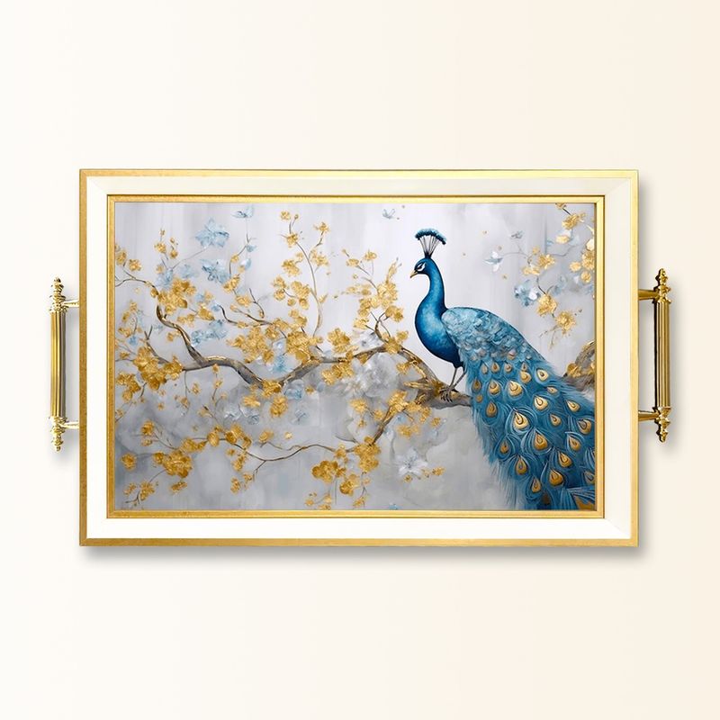 Casa si Gradina - Bucatarie si vesela - Ustensile bucatarie - Tavi servire - Tavă Aberto Design, sticlă, 50 x 29 x 3.5 cm, multicolor, 244KNG1763 - Infinity.ro