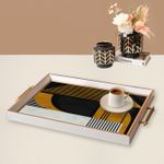 Casa si Gradina - Bucatarie si vesela - Ustensile bucatarie - Tavi servire - Tavă Aberto Design, sticlă, 50 x 29 x 3.5 cm, multicolor, 244KNG1774 - Infinity.ro