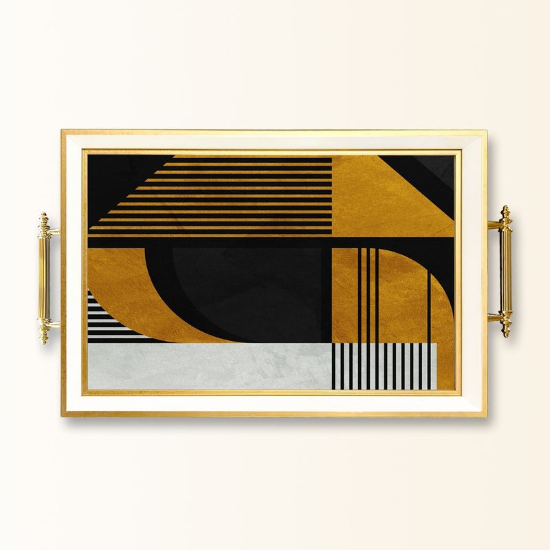 Casa si Gradina - Bucatarie si vesela - Ustensile bucatarie - Tavi servire - Tavă Aberto Design, sticlă, 50 x 29 x 3.5 cm, multicolor, 244KNG1774 - Infinity.ro