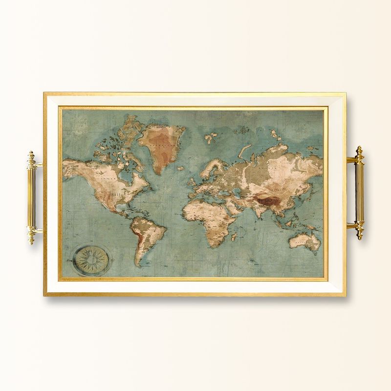 Casa si Gradina - Bucatarie si vesela - Ustensile bucatarie - Tavi servire - Tavă Aberto Design, sticlă, 50 x 29 x 3.5 cm, multicolor, 244KNG1779 - Infinity.ro