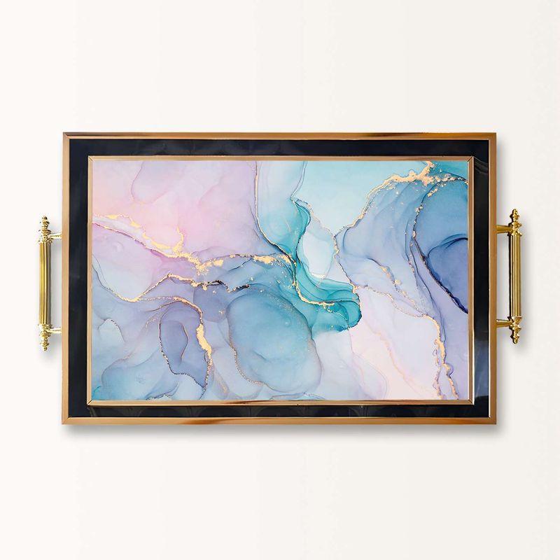 Casa si Gradina - Bucatarie si vesela - Ustensile bucatarie - Tavi servire - Tavă Aberto Design, sticlă, 50 x 29 x 3.5 cm, multicolor, 244KNG1812 - Infinity.ro