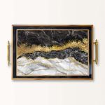 Casa si Gradina - Bucatarie si vesela - Ustensile bucatarie - Tavi servire - Tavă Aberto Design, sticlă, 50 x 29 x 3.5 cm, multicolor, 244KNG1815 - Infinity.ro