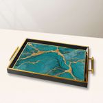 Casa si Gradina - Bucatarie si vesela - Ustensile bucatarie - Tavi servire - Tavă Aberto Design, sticlă, 50 x 29 x 3.5 cm, multicolor, 244KNG1798 - Infinity.ro