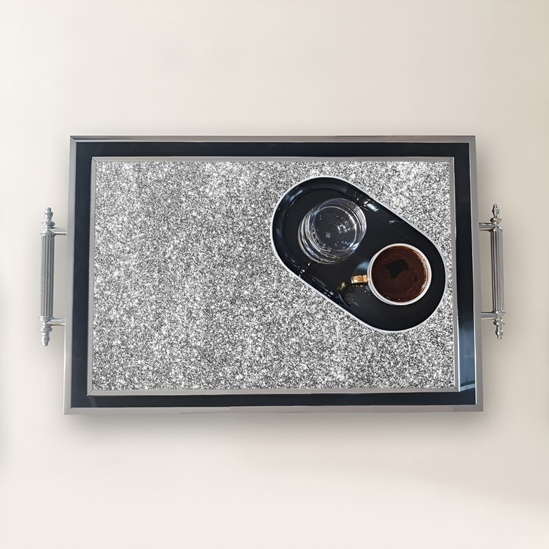 Casa si Gradina - Bucatarie si vesela - Ustensile bucatarie - Tavi servire - Tavă Aberto Design, sticlă, 50 x 29 x 3.5 cm, multicolor, 244KNG1788 - Infinity.ro