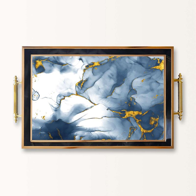 Casa si Gradina - Bucatarie si vesela - Ustensile bucatarie - Tavi servire - Tavă Aberto Design, sticlă, 50 x 29 x 3.5 cm, multicolor, 244KNG1825 - Infinity.ro