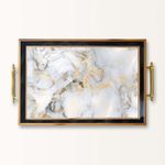 Casa si Gradina - Bucatarie si vesela - Ustensile bucatarie - Tavi servire - Tavă Aberto Design, sticlă, 50 x 29 x 3.5 cm, multicolor, 244KNG1827 - Infinity.ro