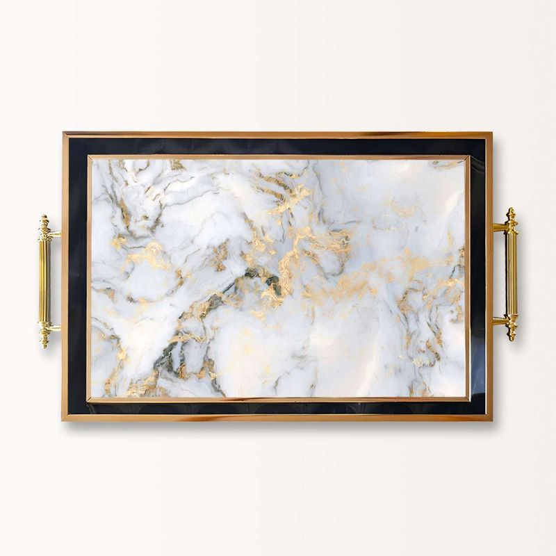 Casa si Gradina - Bucatarie si vesela - Ustensile bucatarie - Tavi servire - Tavă Aberto Design, sticlă, 50 x 29 x 3.5 cm, multicolor, 244KNG1827 - Infinity.ro
