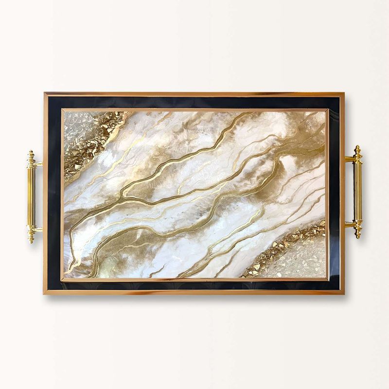 Casa si Gradina - Bucatarie si vesela - Ustensile bucatarie - Tavi servire - Tavă Aberto Design, sticlă, 50 x 29 x 3.5 cm, multicolor, 244KNG1830 - Infinity.ro