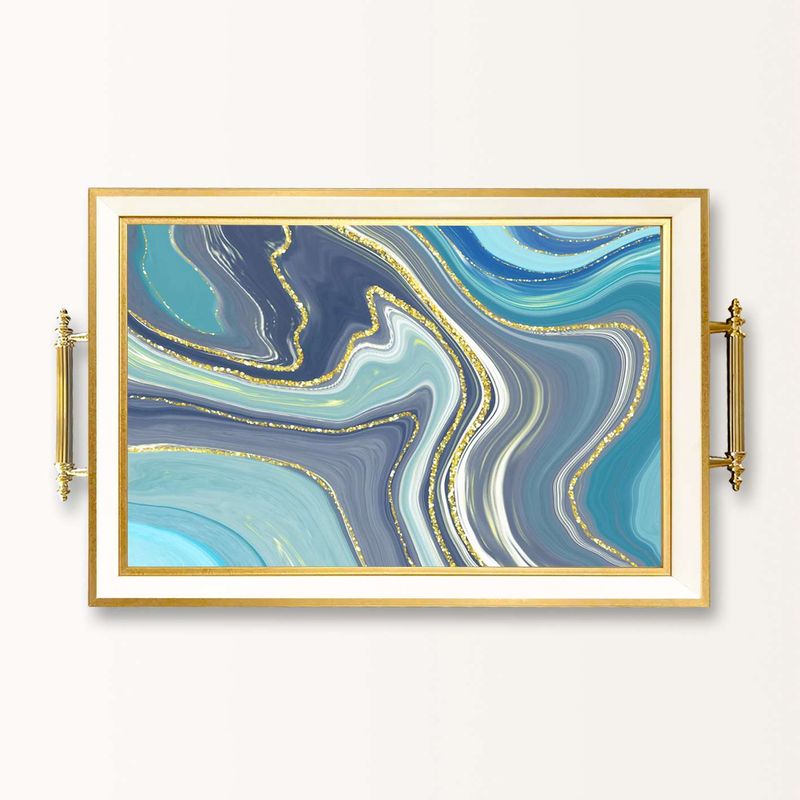 Casa si Gradina - Bucatarie si vesela - Ustensile bucatarie - Tavi servire - Tavă Aberto Design, sticlă, 50 x 29 x 3.5 cm, multicolor, 244KNG1841 - Infinity.ro