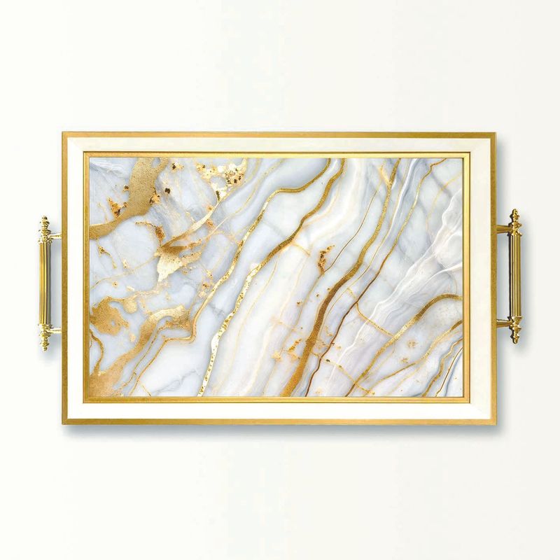 Casa si Gradina - Bucatarie si vesela - Ustensile bucatarie - Tavi servire - Tavă Aberto Design, sticlă, 50 x 29 x 3.5 cm, multicolor, 244KNG1844 - Infinity.ro