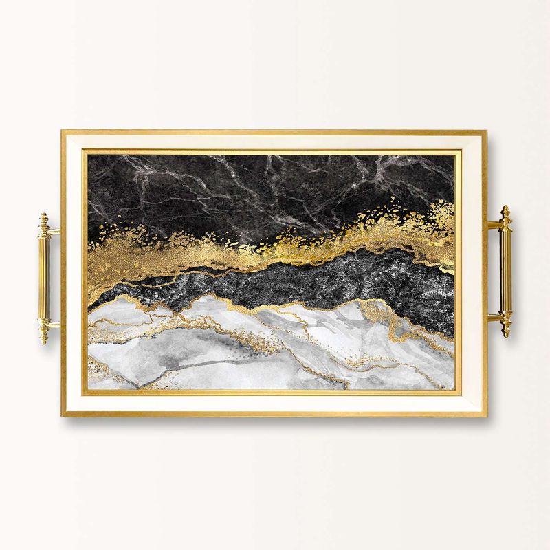 Casa si Gradina - Bucatarie si vesela - Ustensile bucatarie - Tavi servire - Tavă Aberto Design, sticlă, 50 x 29 x 3.5 cm, multicolor, 244KNG1861 - Infinity.ro