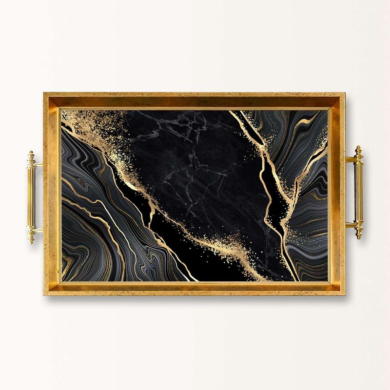 Casa si Gradina - Bucatarie si vesela - Ustensile bucatarie - Tavi servire - Tavă Aberto Design, sticlă, 50 x 29 x 3.5 cm, multicolor, 244KNG1896 - Infinity.ro