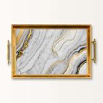 Casa si Gradina - Bucatarie si vesela - Ustensile bucatarie - Tavi servire - Tavă Aberto Design, sticlă, 50 x 29 x 3.5 cm, multicolor, 244KNG1898 - Infinity.ro