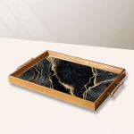 Casa si Gradina - Bucatarie si vesela - Ustensile bucatarie - Tavi servire - Tavă Aberto Design, sticlă, 50 x 29 x 3.5 cm, multicolor, 244KNG1896 - Infinity.ro