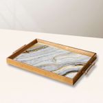 Casa si Gradina - Bucatarie si vesela - Ustensile bucatarie - Tavi servire - Tavă Aberto Design, sticlă, 50 x 29 x 3.5 cm, multicolor, 244KNG1898 - Infinity.ro