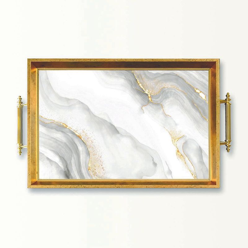 Casa si Gradina - Bucatarie si vesela - Ustensile bucatarie - Tavi servire - Tavă Aberto Design, sticlă, 50 x 29 x 3.5 cm, multicolor, 244KNG1900 - Infinity.ro