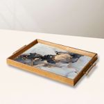 Casa si Gradina - Bucatarie si vesela - Ustensile bucatarie - Tavi servire - Tavă Aberto Design, sticlă, 50 x 29 x 3.5 cm, multicolor, 244KNG1901 - Infinity.ro