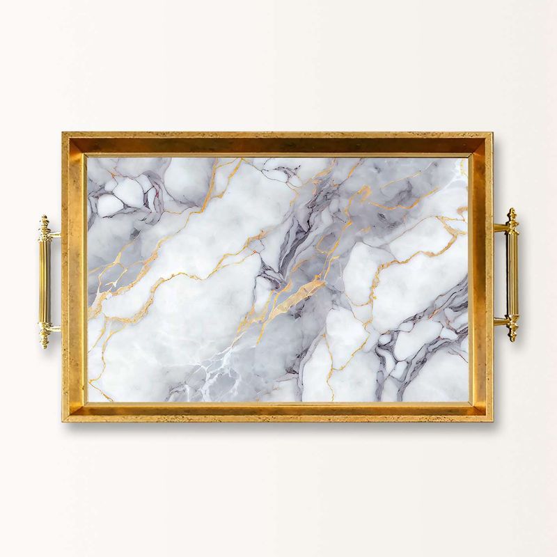 Casa si Gradina - Bucatarie si vesela - Ustensile bucatarie - Tavi servire - Tavă Aberto Design, sticlă, 50 x 29 x 3.5 cm, multicolor, 244KNG1897 - Infinity.ro