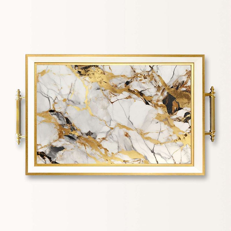 Casa si Gradina - Bucatarie si vesela - Ustensile bucatarie - Tavi servire - Tavă Aberto Design, sticlă, 50 x 29 x 3.5 cm, multicolor, 244KNG1866 - Infinity.ro