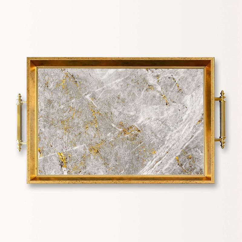 Casa si Gradina - Bucatarie si vesela - Ustensile bucatarie - Tavi servire - Tavă Aberto Design, sticlă, 50 x 29 x 3.5 cm, multicolor, 244KNG1882 - Infinity.ro