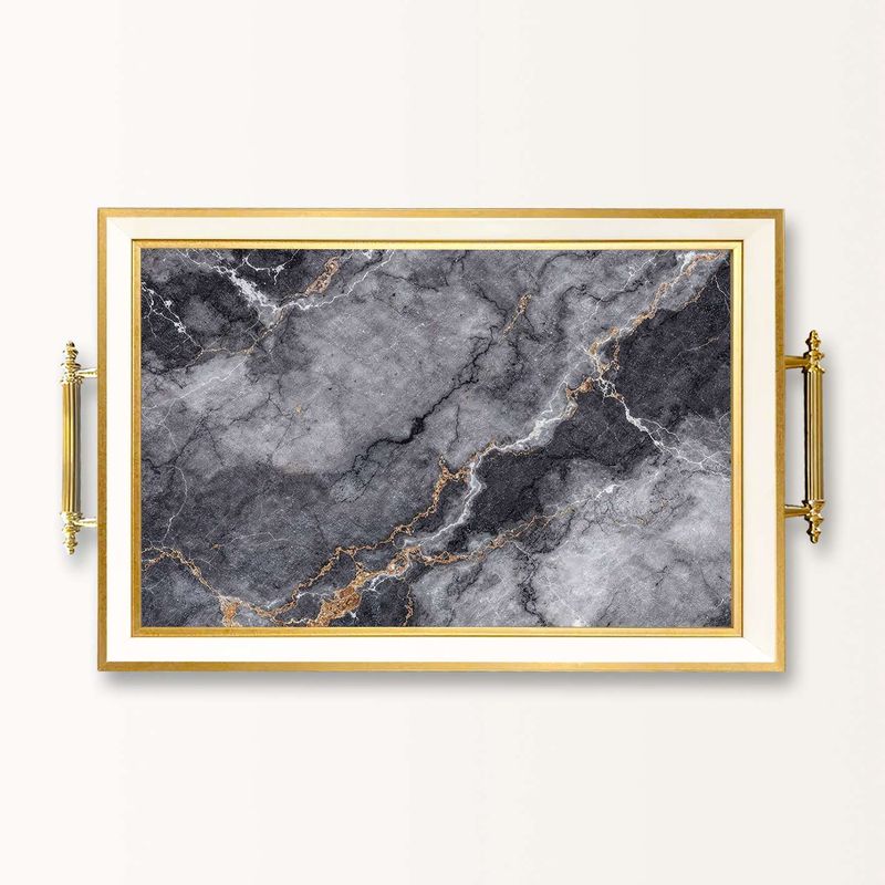 Casa si Gradina - Bucatarie si vesela - Ustensile bucatarie - Tavi servire - Tavă Aberto Design, sticlă, 50 x 29 x 3.5 cm, multicolor, 244KNG1873 - Infinity.ro